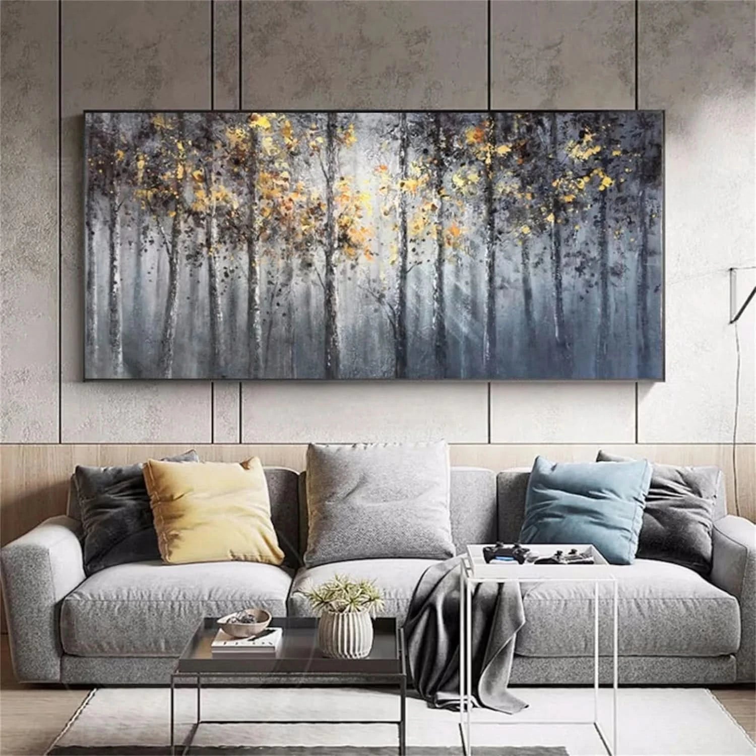 Colorful Flower & Tree Abstract Wall Art #ML049