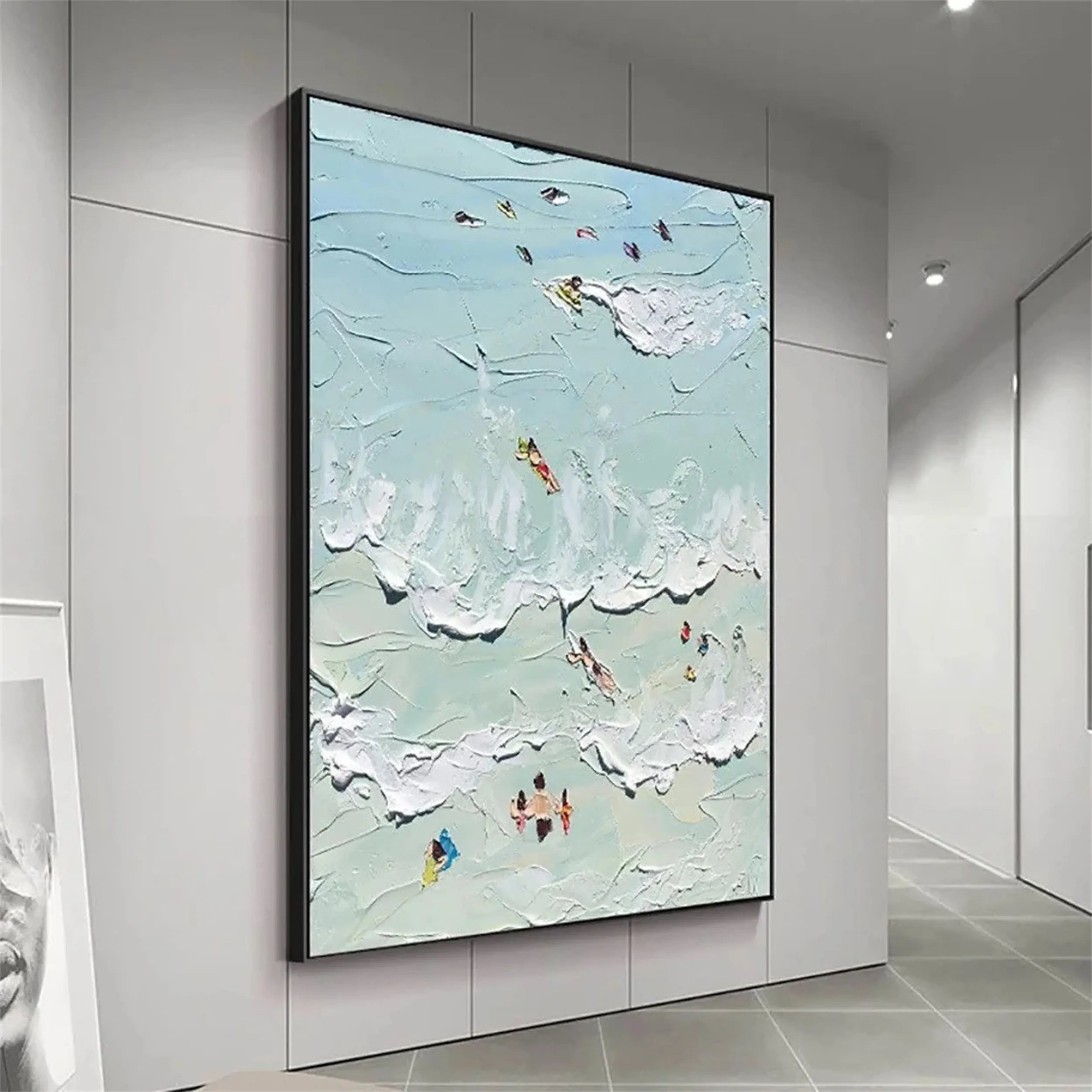 Seascape and Snowy Peak Painting #SP005