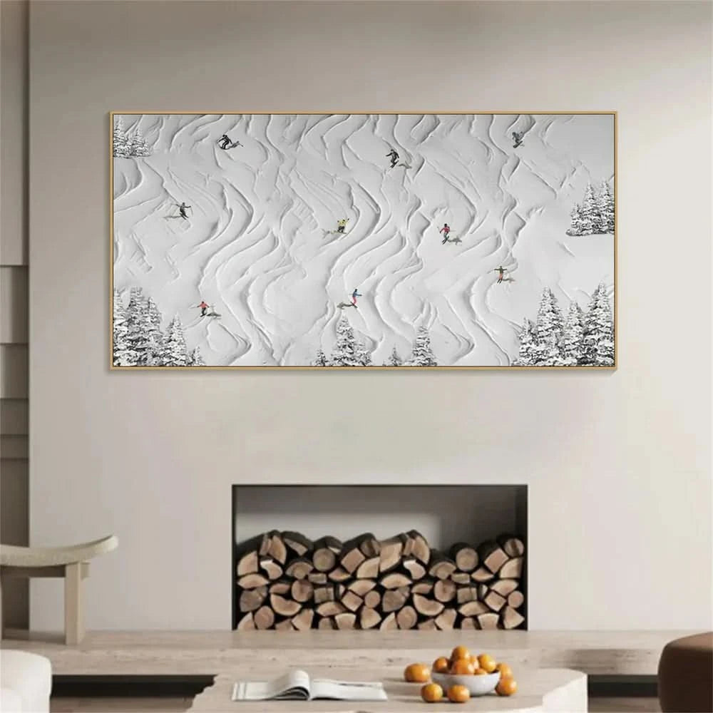 White Sport Art Minimalist Textured Wall Art #SA002