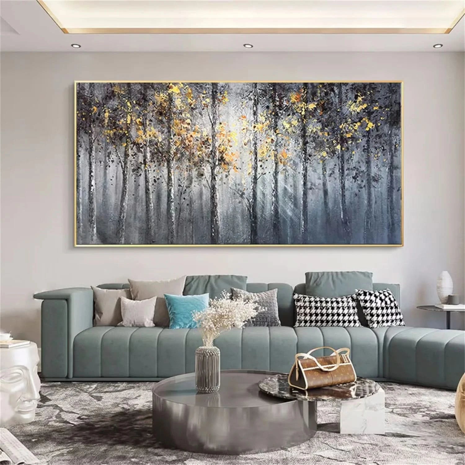 Colorful Flower & Tree Abstract Wall Art #ML049