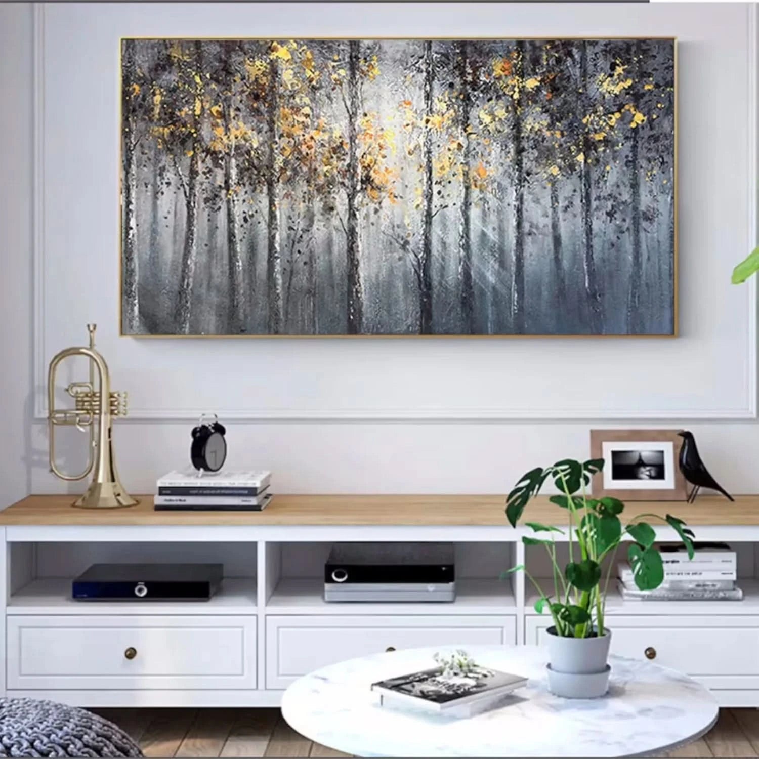 Colorful Flower & Tree Abstract Wall Art #ML049