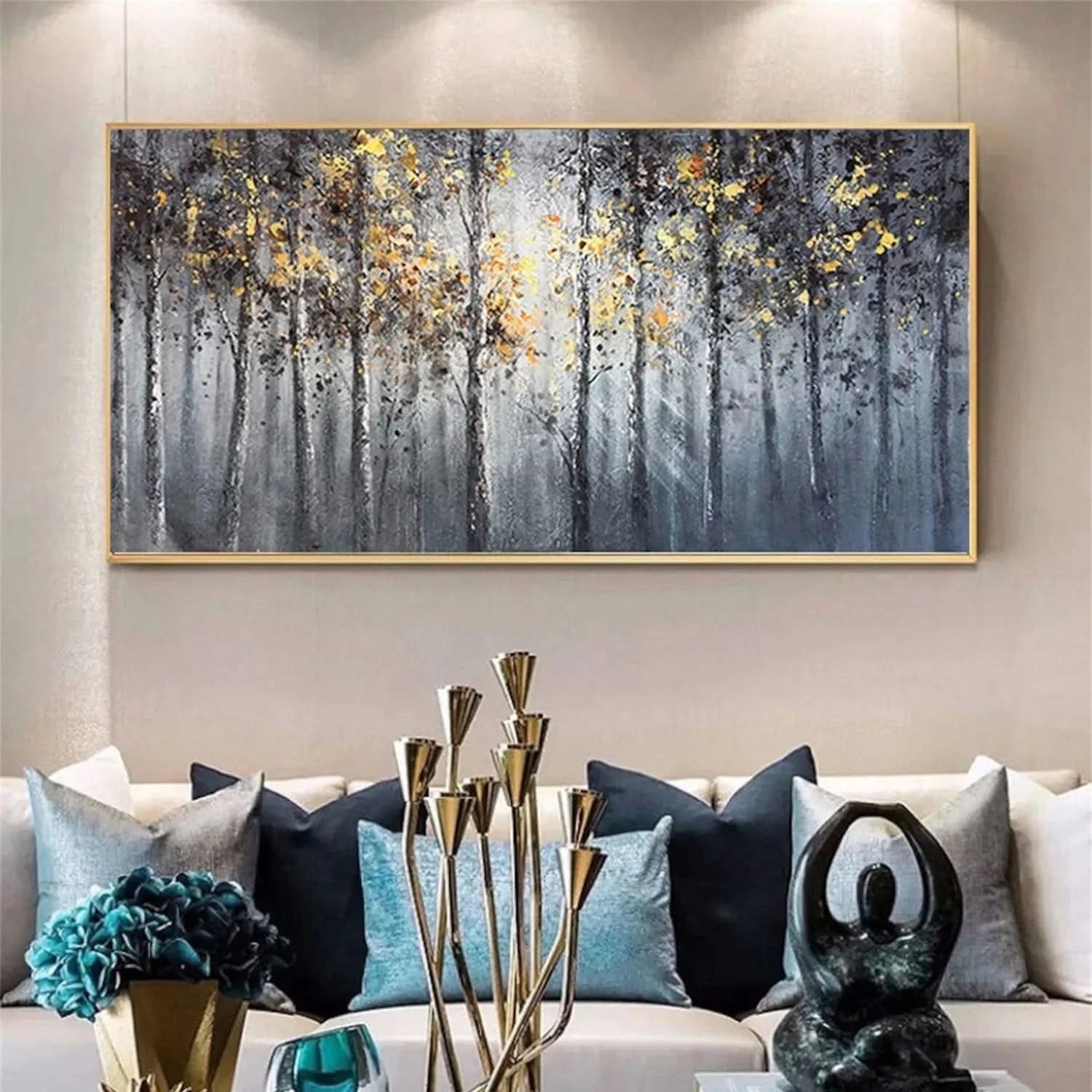 Colorful Flower & Tree Abstract Wall Art #ML049