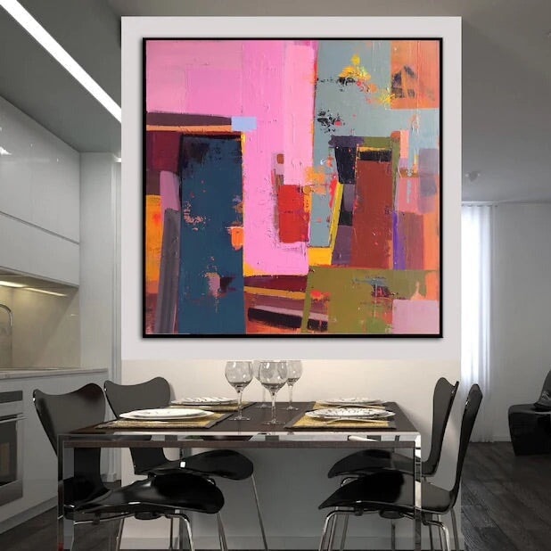 Pink Abstract Wall Art