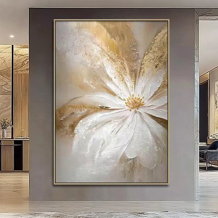 Flower & Leaf Abstract Textured Wall Art #ML032