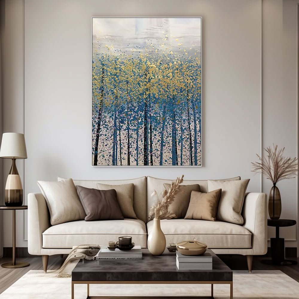 Abstract Plaster Painting "Mystic Forest" - nukeart