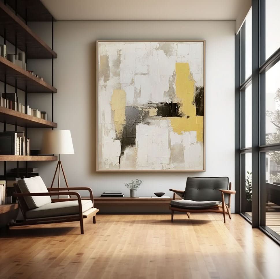 Abstract Plaster Painting "Shadows of the Sun" - nukeart