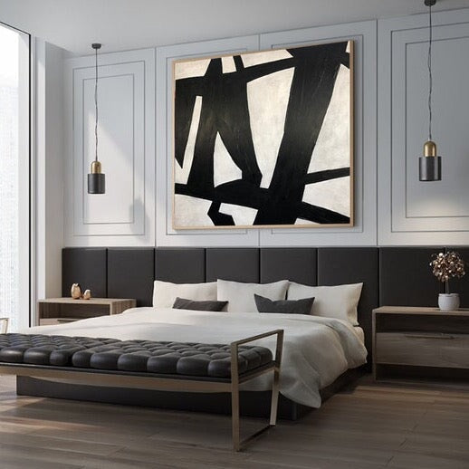 Black & White Abstract Canvas Wall Art - Abstract Canvas Wall Art