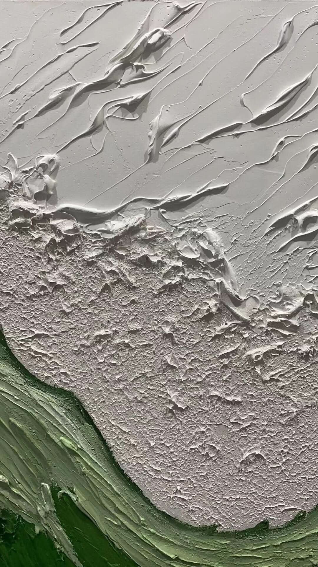 Blue & Green Minimalist Abstract Painting #BGM 001