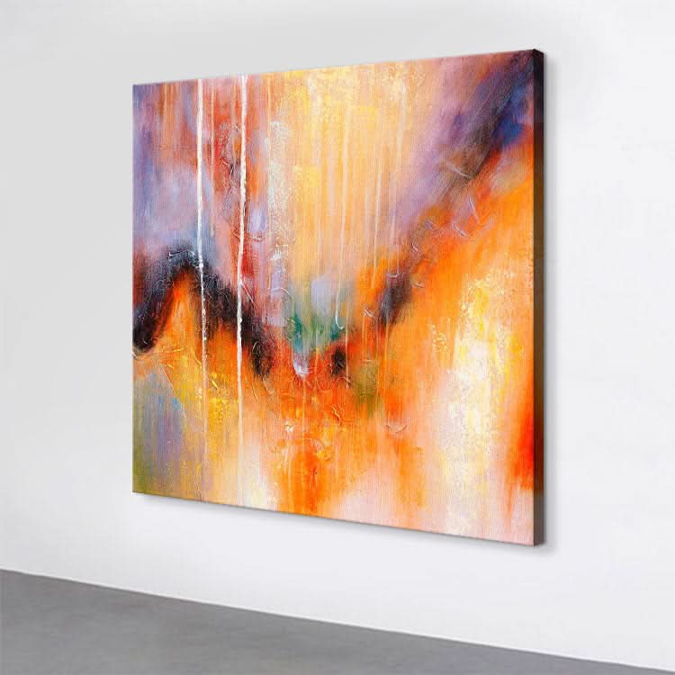 Großes abstraktes Acrylgemälde, Blattgoldgemälde, Original-Kunstgemälde | Goldene Legende