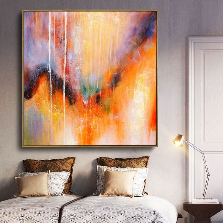 Großes abstraktes Acrylgemälde, Blattgoldgemälde, Original-Kunstgemälde | Goldene Legende