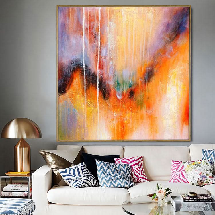 Großes abstraktes Acrylgemälde, Blattgoldgemälde, Original-Kunstgemälde | Goldene Legende