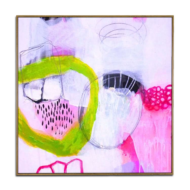 Abstrakte Kunst in Bunt, Orange und Pink | Was Männer und Frauen denken
