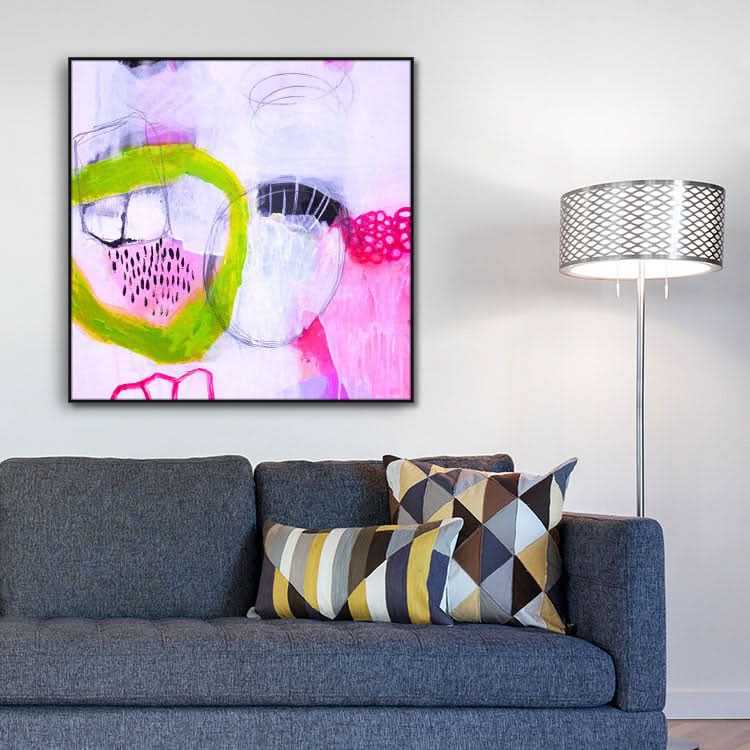 Abstrakte Kunst in Bunt, Orange und Pink | Was Männer und Frauen denken