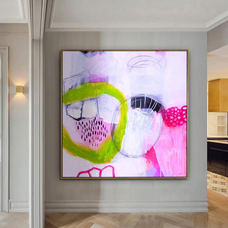 Abstrakte Kunst in Bunt, Orange und Pink | Was Männer und Frauen denken