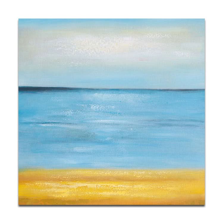 Großes abstraktes Acrylgemälde, Blattgoldgemälde, Original-Kunstgemälde | Goldküste