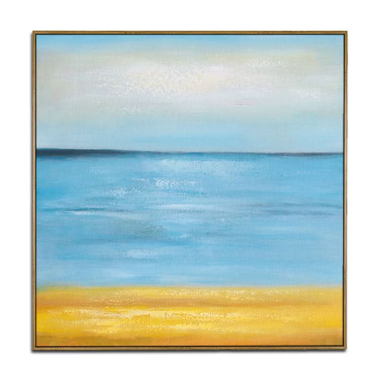 Großes abstraktes Acrylgemälde, Blattgoldgemälde, Original-Kunstgemälde | Goldküste