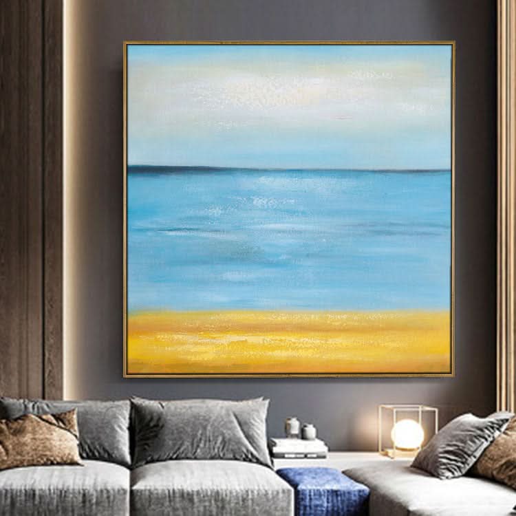 Großes abstraktes Acrylgemälde, Blattgoldgemälde, Original-Kunstgemälde | Goldküste