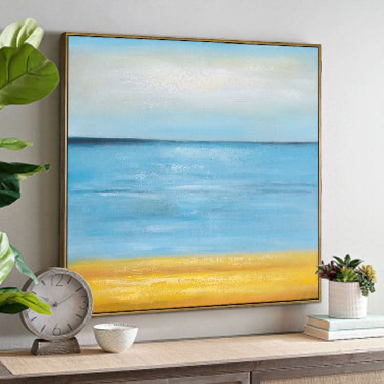 Großes abstraktes Acrylgemälde, Blattgoldgemälde, Original-Kunstgemälde | Goldküste
