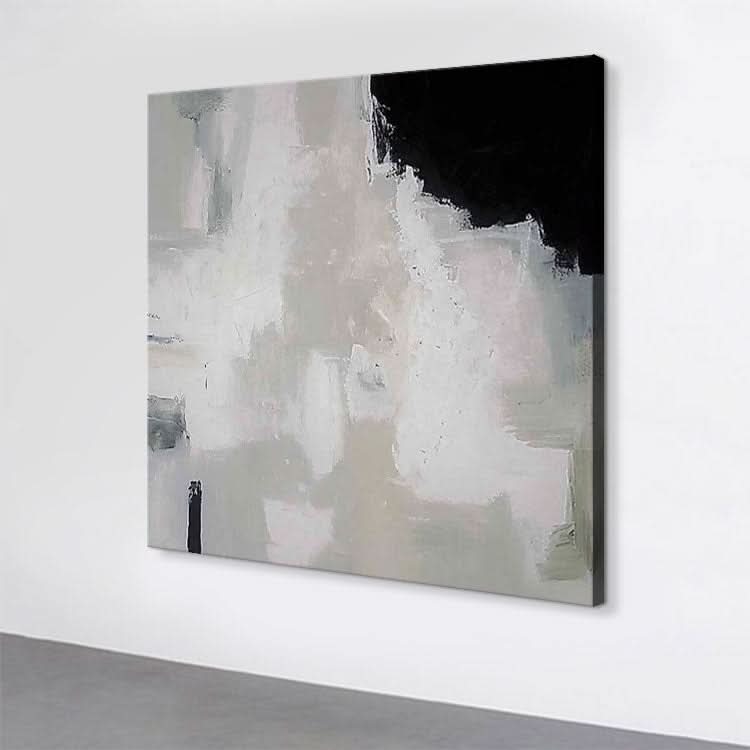 Graues Gemälde, Original-Kunstwerk, weißes Gemälde, modernes Gemälde, Ölgemälde, Wandkunst, handgemachtes Leinwandgemälde | Wand