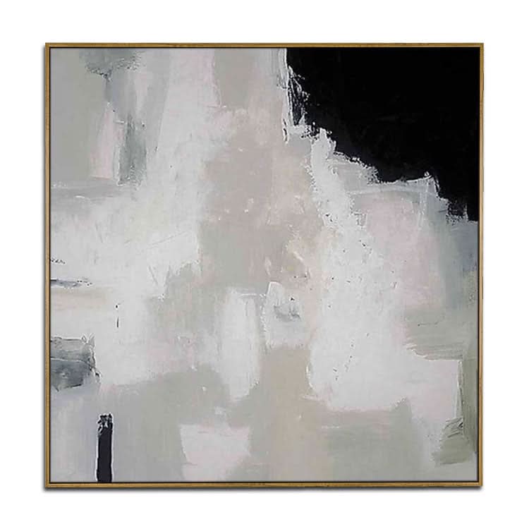 Graues Gemälde, Original-Kunstwerk, weißes Gemälde, modernes Gemälde, Ölgemälde, Wandkunst, handgemachtes Leinwandgemälde | Wand
