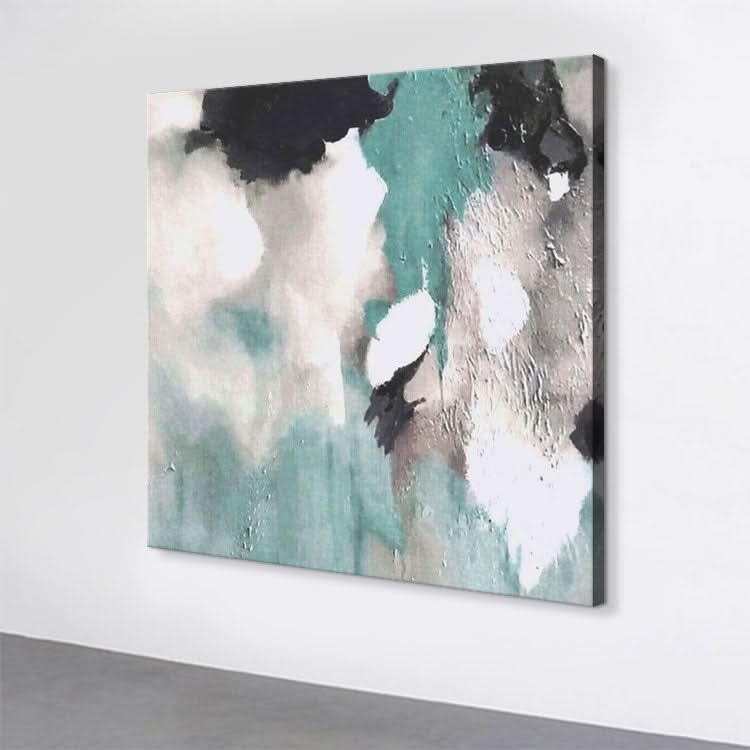 Handgefertigtes abstraktes Ölgemälde, großes Gemälde, Leinwand, Wandkunst, Schwarz-Weiß-Gemälde | Ich freue mich auf das Leben draußen