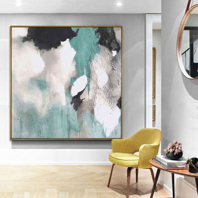 Handgefertigtes abstraktes Ölgemälde, großes Gemälde, Leinwand, Wandkunst, Schwarz-Weiß-Gemälde | Ich freue mich auf das Leben draußen