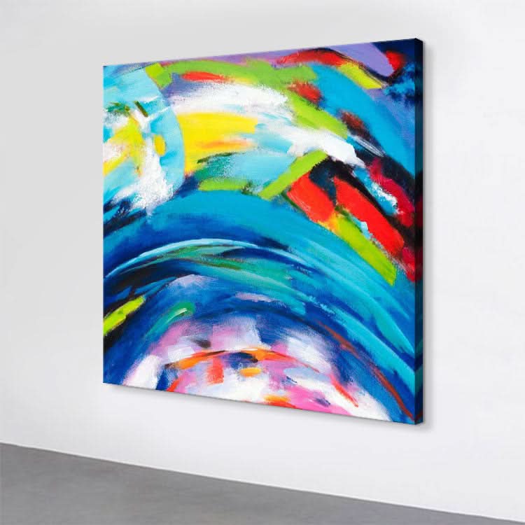 Large Painting Canvas Office Decor Oil Painting Original Oil Painting Modern | The colours of the rainbow
