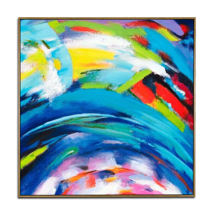 Large Painting Canvas Office Decor Oil Painting Original Oil Painting Modern | The colours of the rainbow