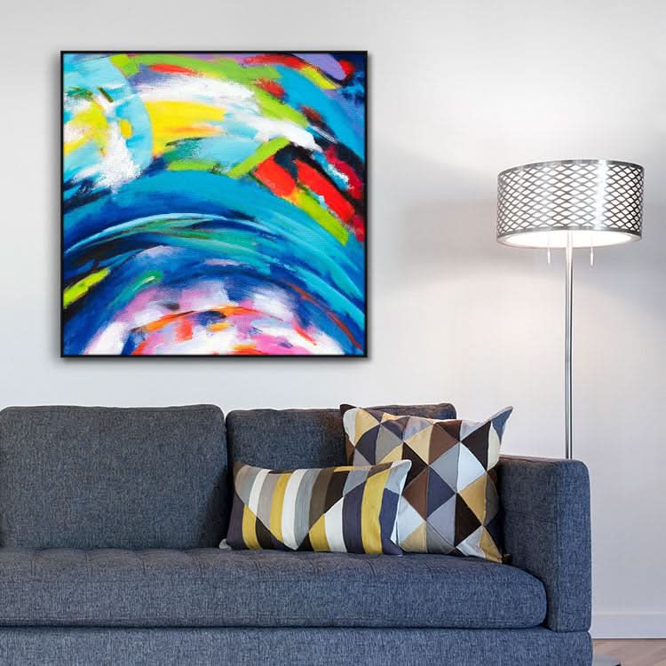 Large Painting Canvas Office Decor Oil Painting Original Oil Painting Modern | The colours of the rainbow