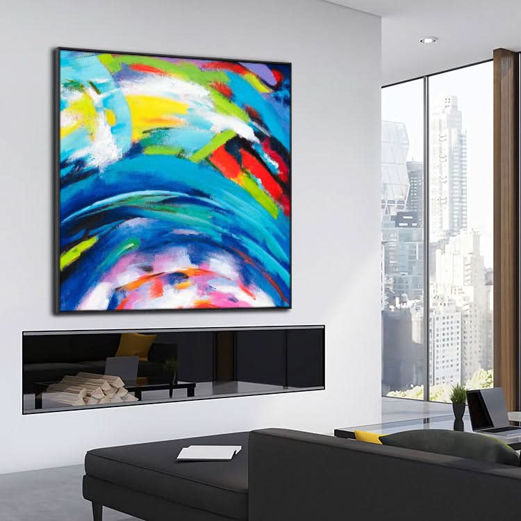 Large Painting Canvas Office Decor Oil Painting Original Oil Painting Modern | The colours of the rainbow