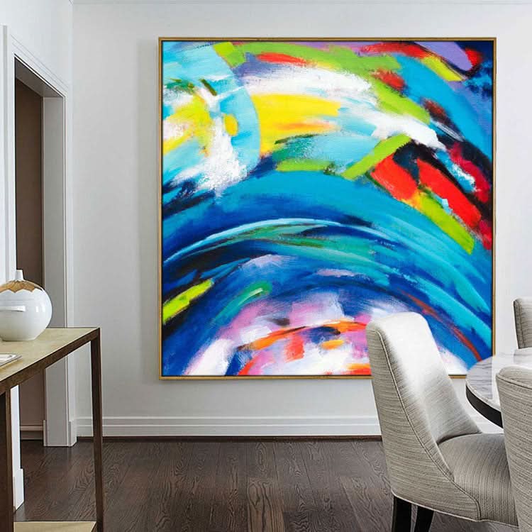 Large Painting Canvas Office Decor Oil Painting Original Oil Painting Modern | The colours of the rainbow