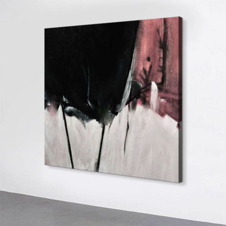 Extra große Wandkunst Leinwand Abstraktes Gemälde Schwarzes Gemälde Originalgemälde auf Leinwand | Zwang