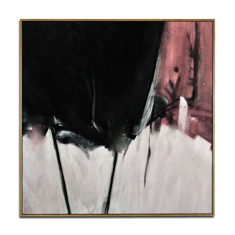 Extra große Wandkunst Leinwand Abstraktes Gemälde Schwarzes Gemälde Originalgemälde auf Leinwand | Zwang