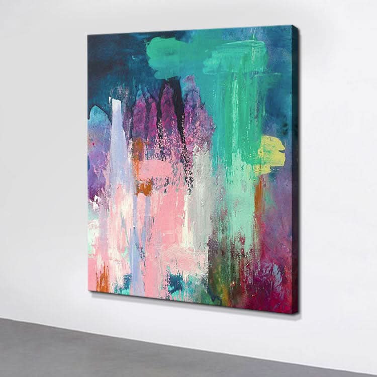Abstrakte Kunstmalerei, Abstraktes Ölgemälde Wohnzimmer, Kunst abstrakte Malerei
