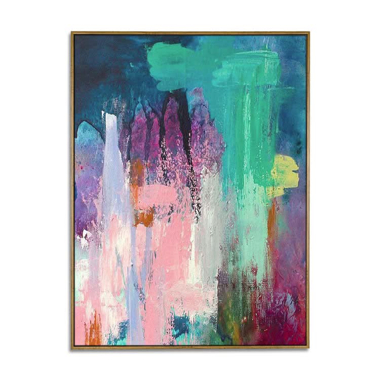 Abstrakte Kunstmalerei, Abstraktes Ölgemälde Wohnzimmer, Kunst abstrakte Malerei