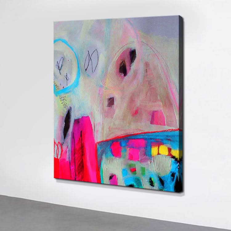 Extra großes abstraktes Gemälde Große Wandkunst Originalgemälde Original-Pink Memory