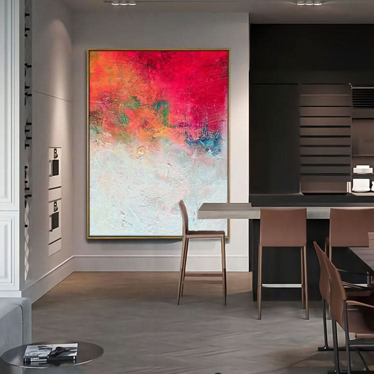 Abstraktes Ölgemälde handgemalt,Abstrakte Malerei für Wohnzimmer | Brennen