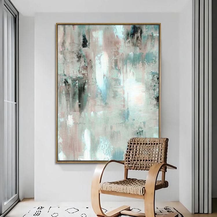 Minimalistische Kunst, einfache abstrakte Malerei – handgefertigtes abstraktes Ölgemälde, minimalistischer Wandkunstdruck, Leinwanddruck
