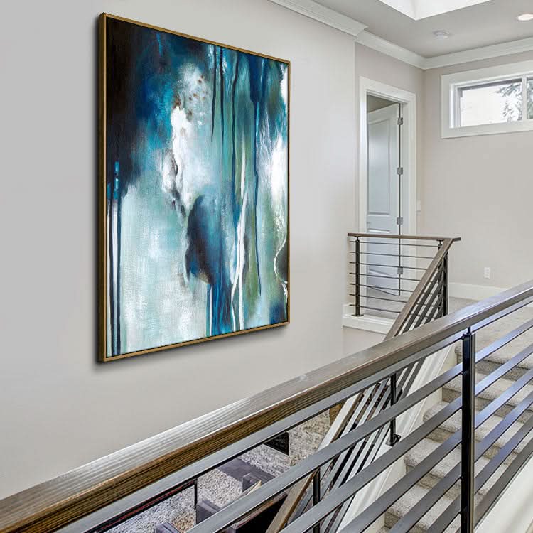 Ölgemälde auf Leinwand, abstrakt – handgefertigte berühmte abstrakte Kunstwerke, Dekoration für Badezimmer