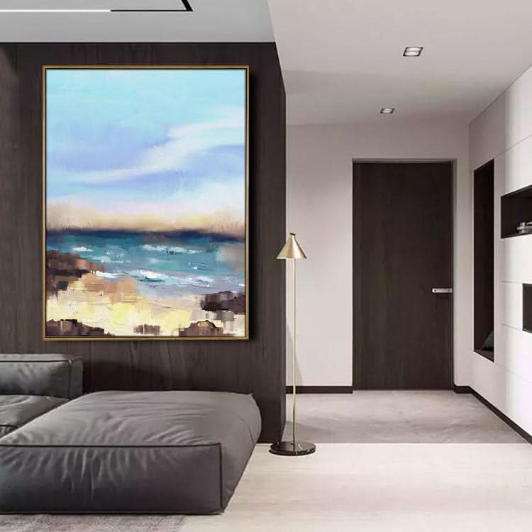 Meer - Handgemachte Meereslandschaft Malerei Leinwand Kunst Strand