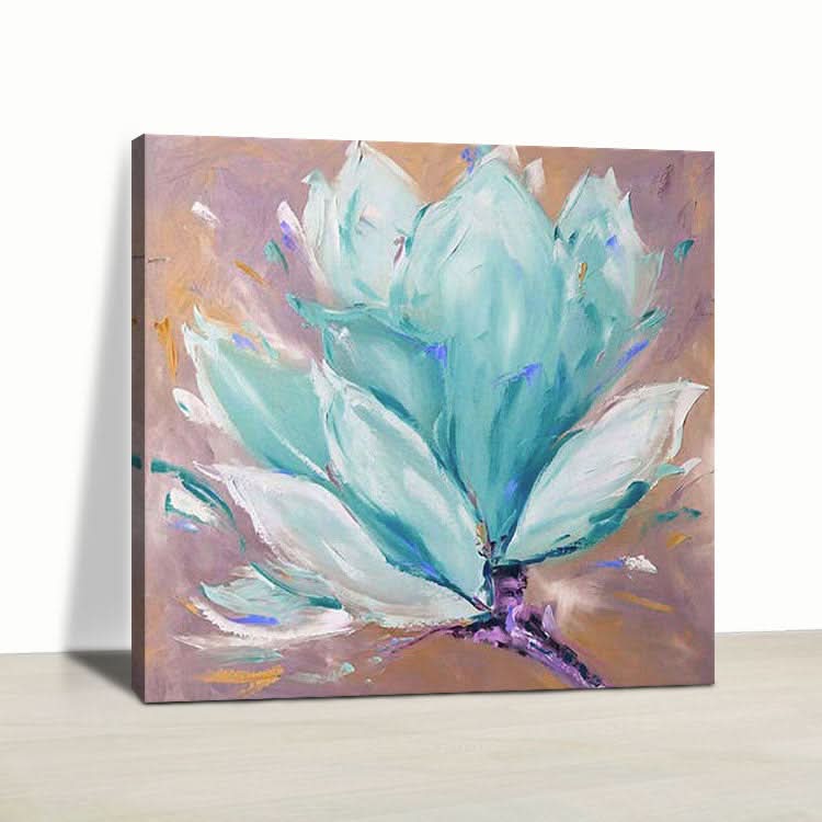 Buntes Gemälde Weißes abstraktes Gemälde Rote abstrakte Kunst Blaue Wandkunst Modern | Blühende Blumen