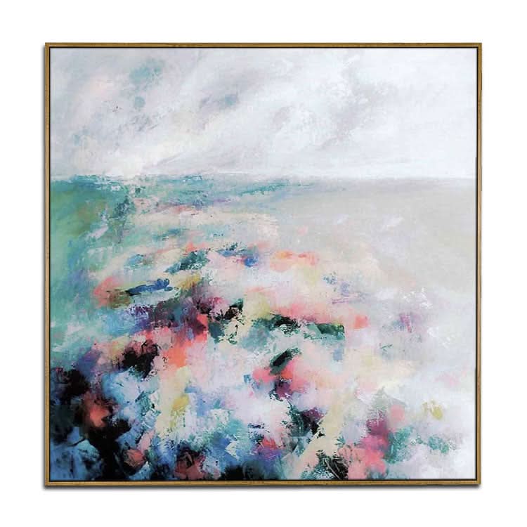 Großes modernes Gemälde, Wandkunst, Leinwand, Original-Ölgemälde, Landschaft, großes Gemälde, Leinwand | Der Hauch des Frühlings