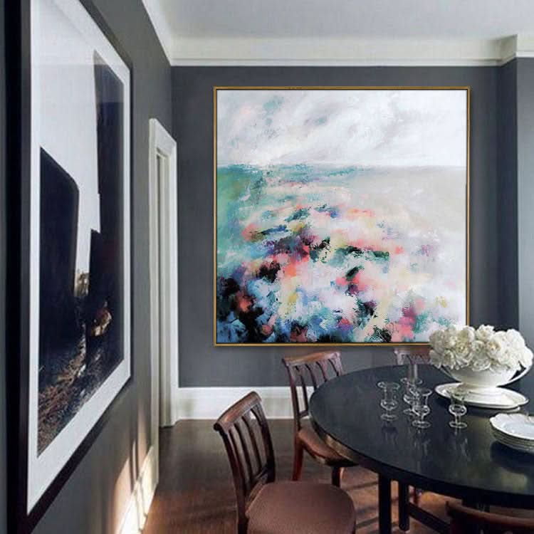 Großes modernes Gemälde, Wandkunst, Leinwand, Original-Ölgemälde, Landschaft, großes Gemälde, Leinwand | Der Hauch des Frühlings