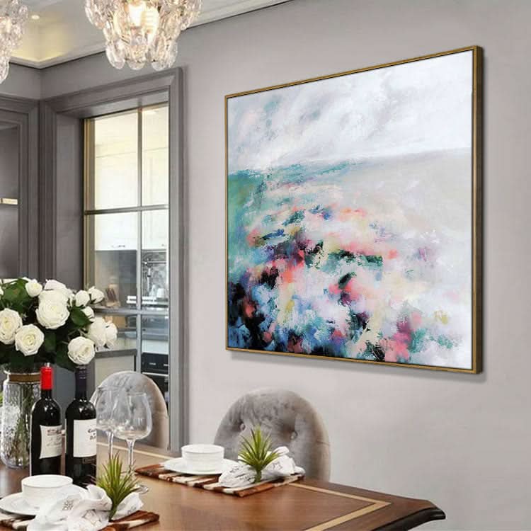 Großes modernes Gemälde, Wandkunst, Leinwand, Original-Ölgemälde, Landschaft, großes Gemälde, Leinwand | Der Hauch des Frühlings