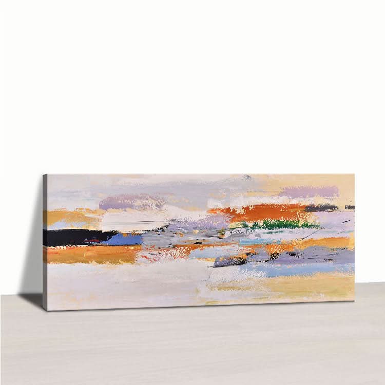 Handgefertigtes Leinwandgemälde, Original-Kunstgemälde, Übergroßes Gemälde, Bürodekor, Moderne Kunstgemälde | Fließe ins Meer