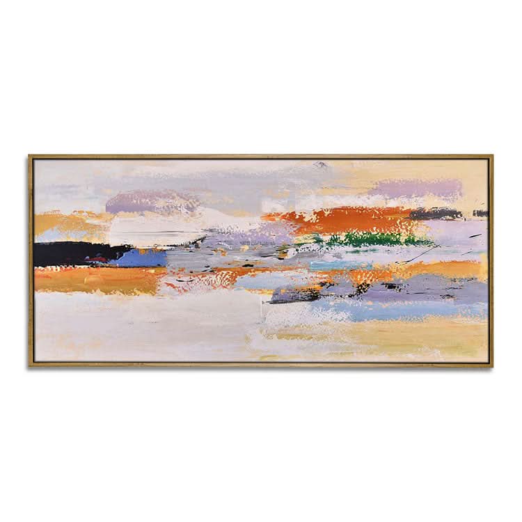 Handgefertigtes Leinwandgemälde, Original-Kunstgemälde, Übergroßes Gemälde, Bürodekor, Moderne Kunstgemälde | Fließe ins Meer