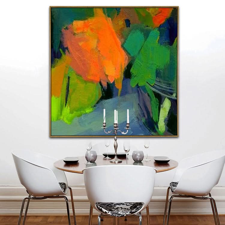 Modernes Ölgemälde auf Leinwand, Handgemalt, Originalkunst, großes Ölgemälde auf Leinwand, Schlafende Eule
