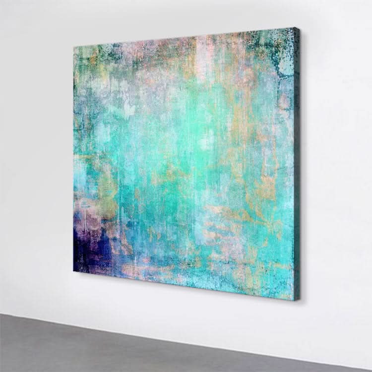 Ölgemälde Handgemalt Original Kunst Gemälde Extra groß Abstrakte Kunst Leinwand Modekunst | Blaue Zone