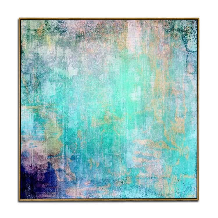 Ölgemälde Handgemalt Original Kunst Gemälde Extra groß Abstrakte Kunst Leinwand Modekunst | Blaue Zone