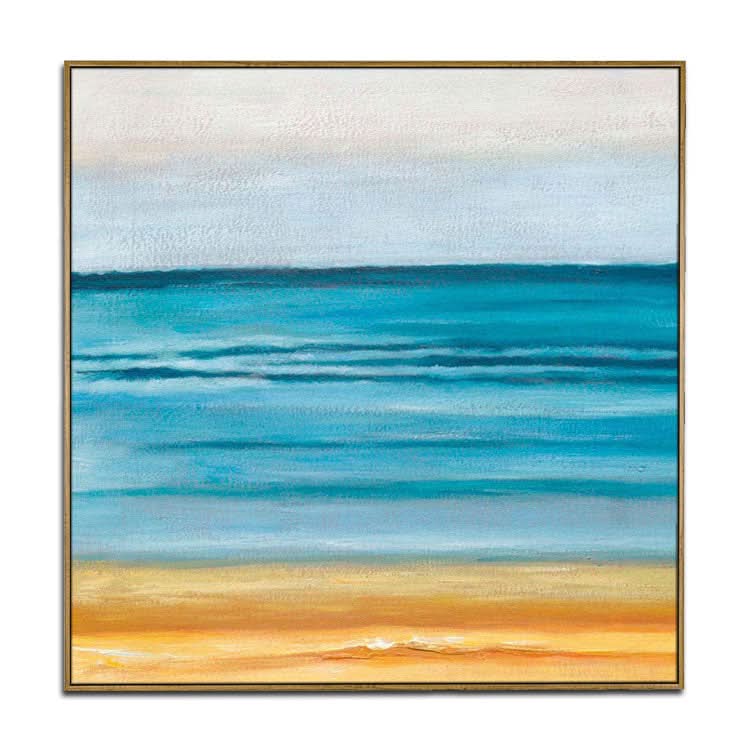 Großes abstraktes Acrylgemälde, Blattgoldgemälde, Original-Kunstgemälde | Goldküste